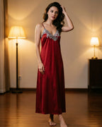 Satin Scarlet Reverie Nightgown