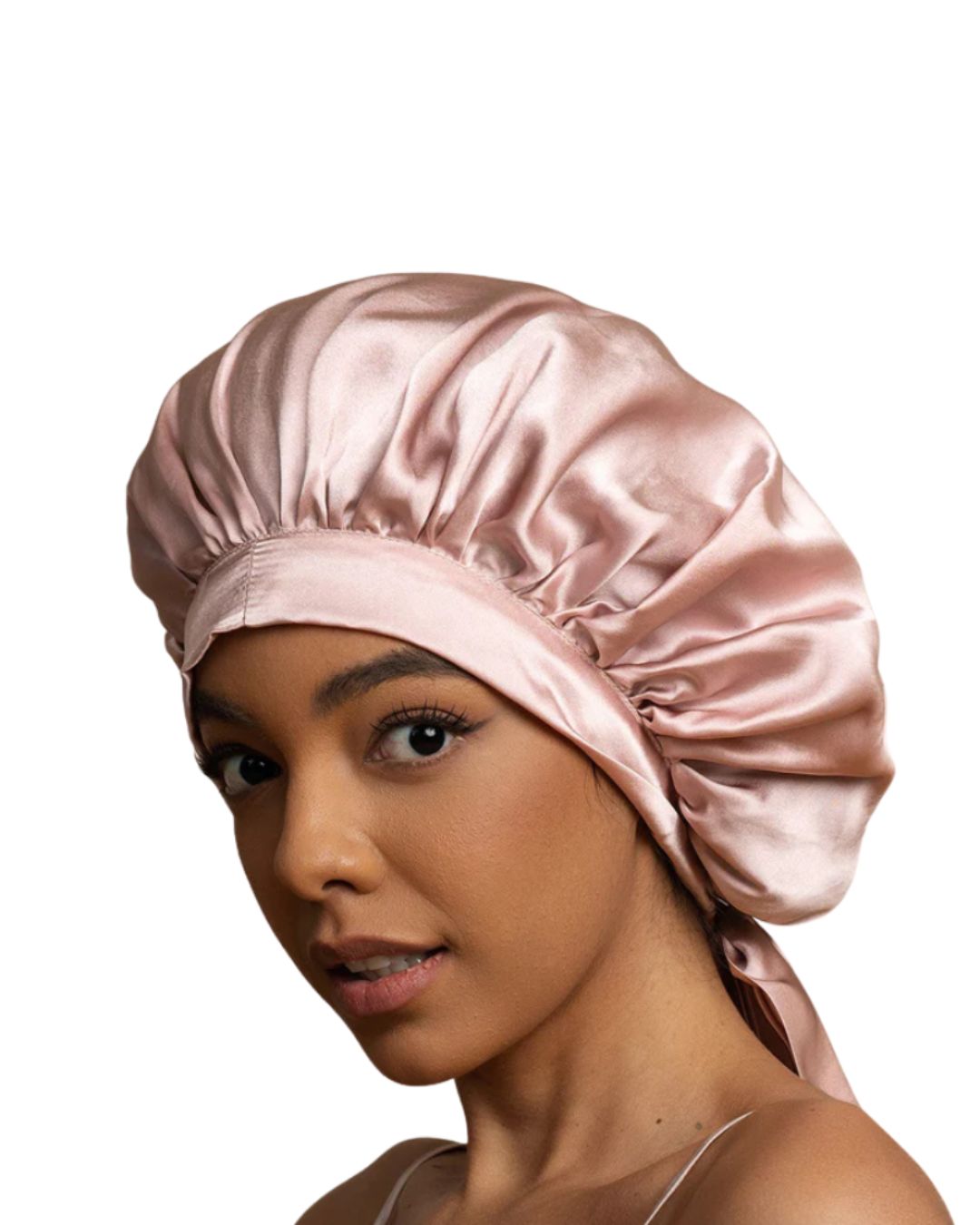 Nocturne Ribbons Satin Bonnet Light Pink