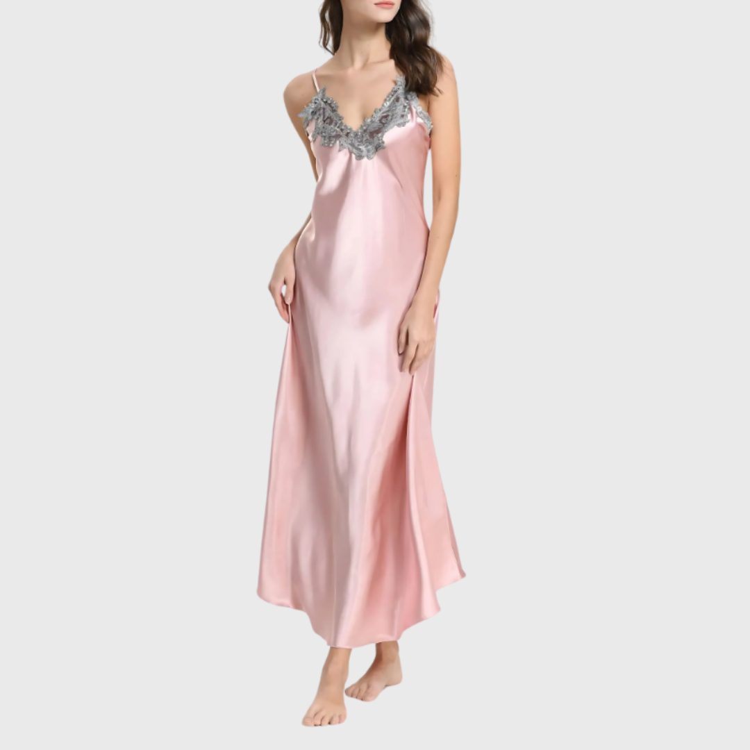 Satin Scarlet Reverie Nightgown