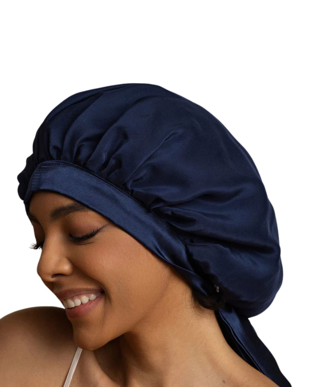 Nocturne Ribbons Satin Bonnet Navy