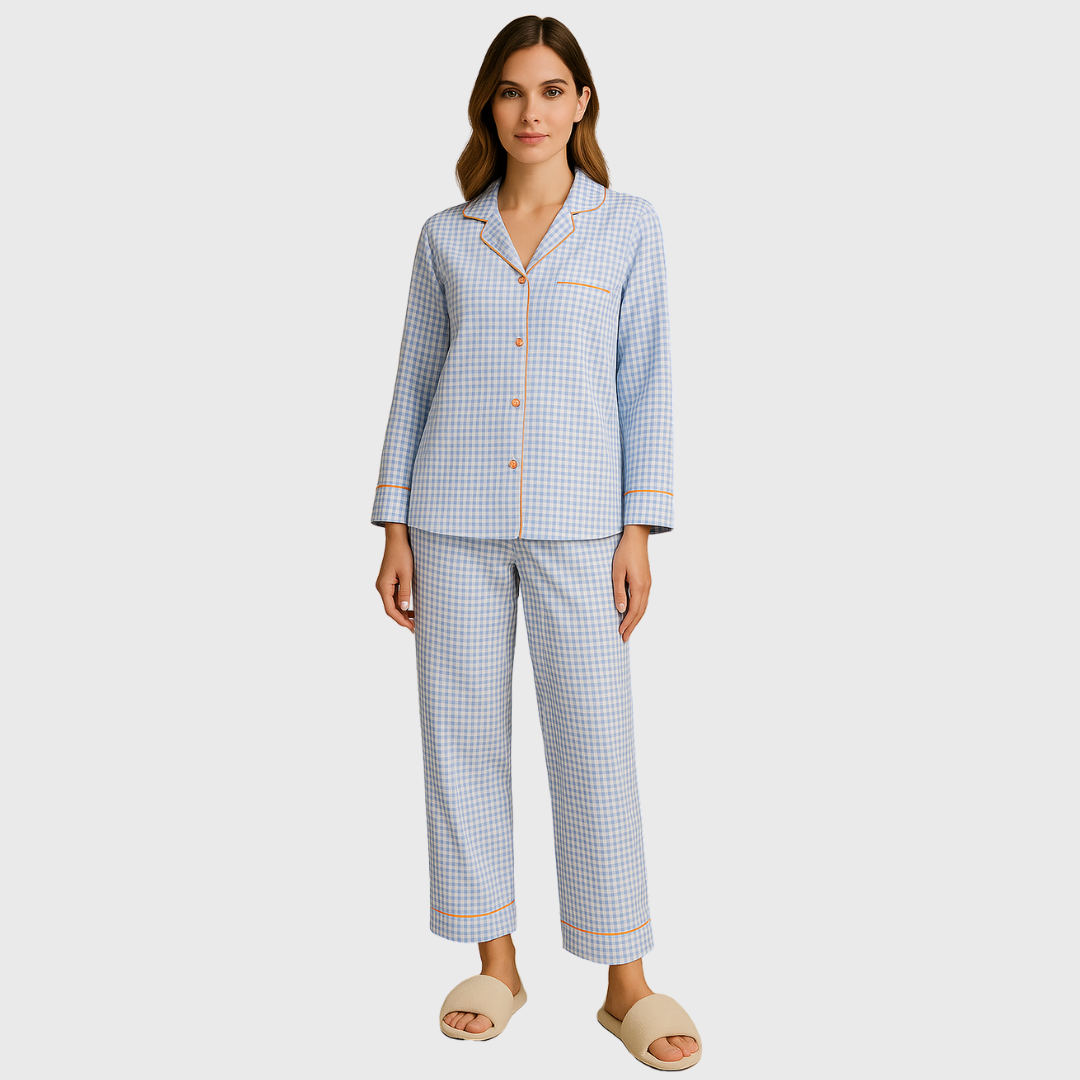 Clermontier Haven Gingham Pajama Set