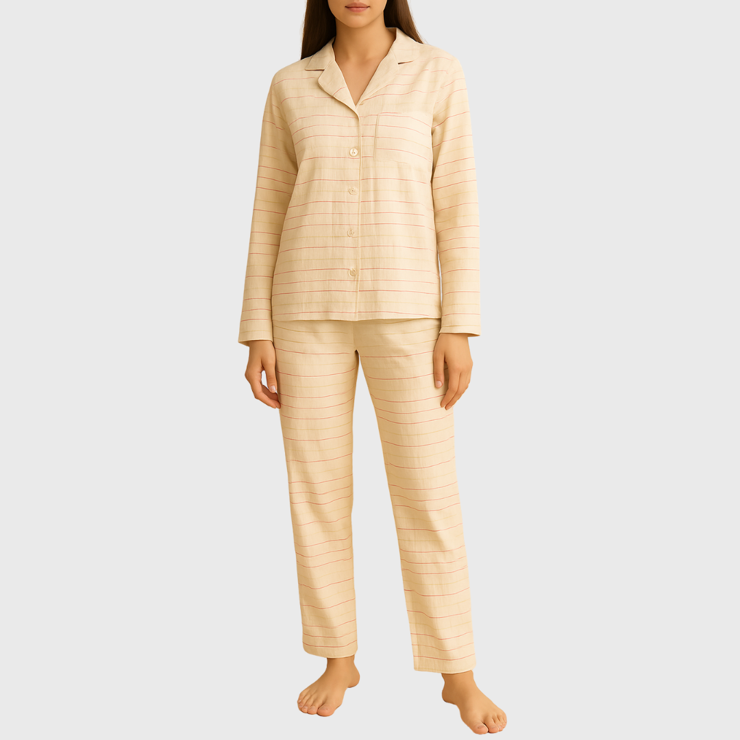 Linenstripe Pajama Set