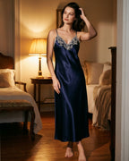 Satin Scarlet Reverie Nightgown