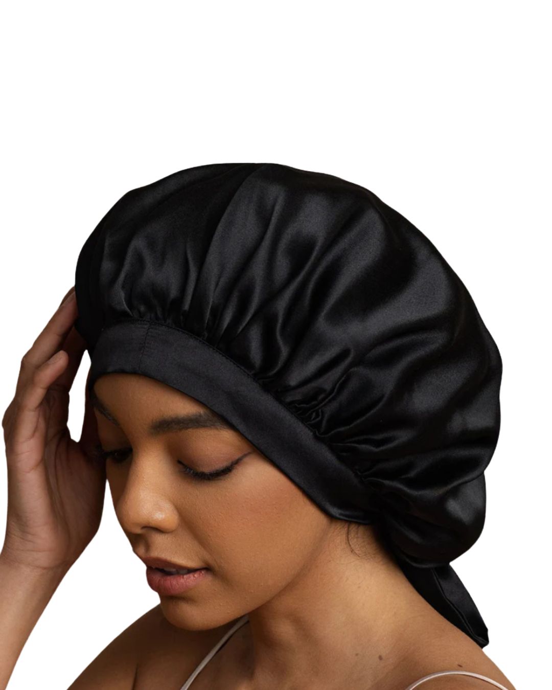 Nocturne Ribbons Satin Bonnet Black