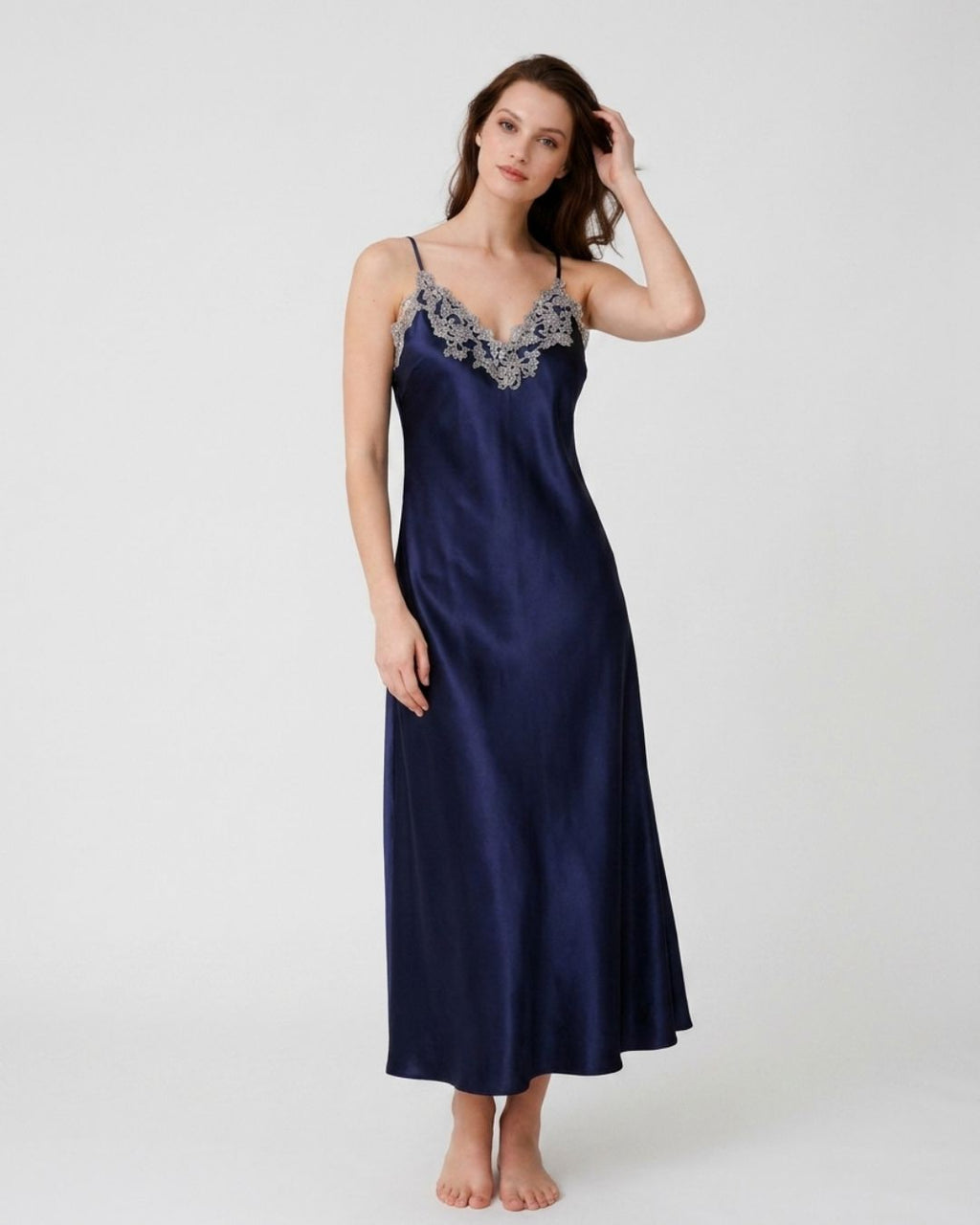 Satin Scarlet Reverie Nightgown