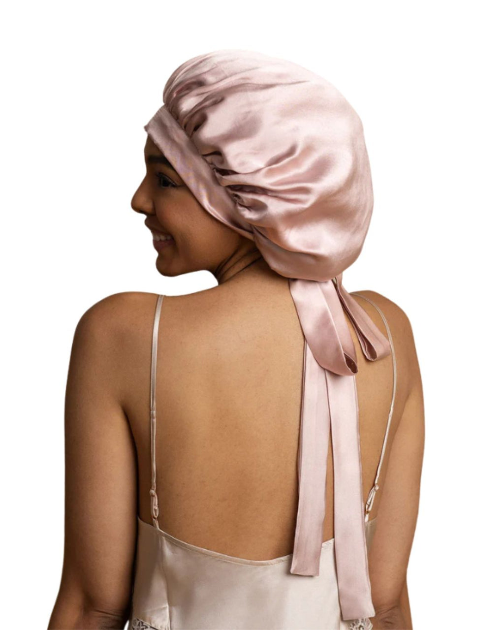 Nocturne Ribbons Satin Bonnet Light Pink