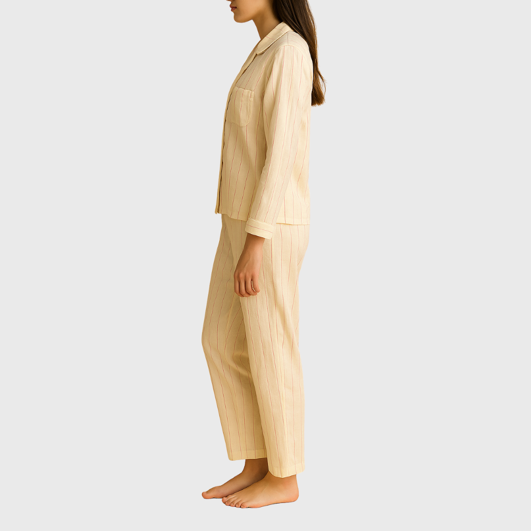 Linenstripe Pajama Set