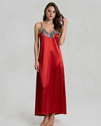 Satin Scarlet Reverie Nightgown