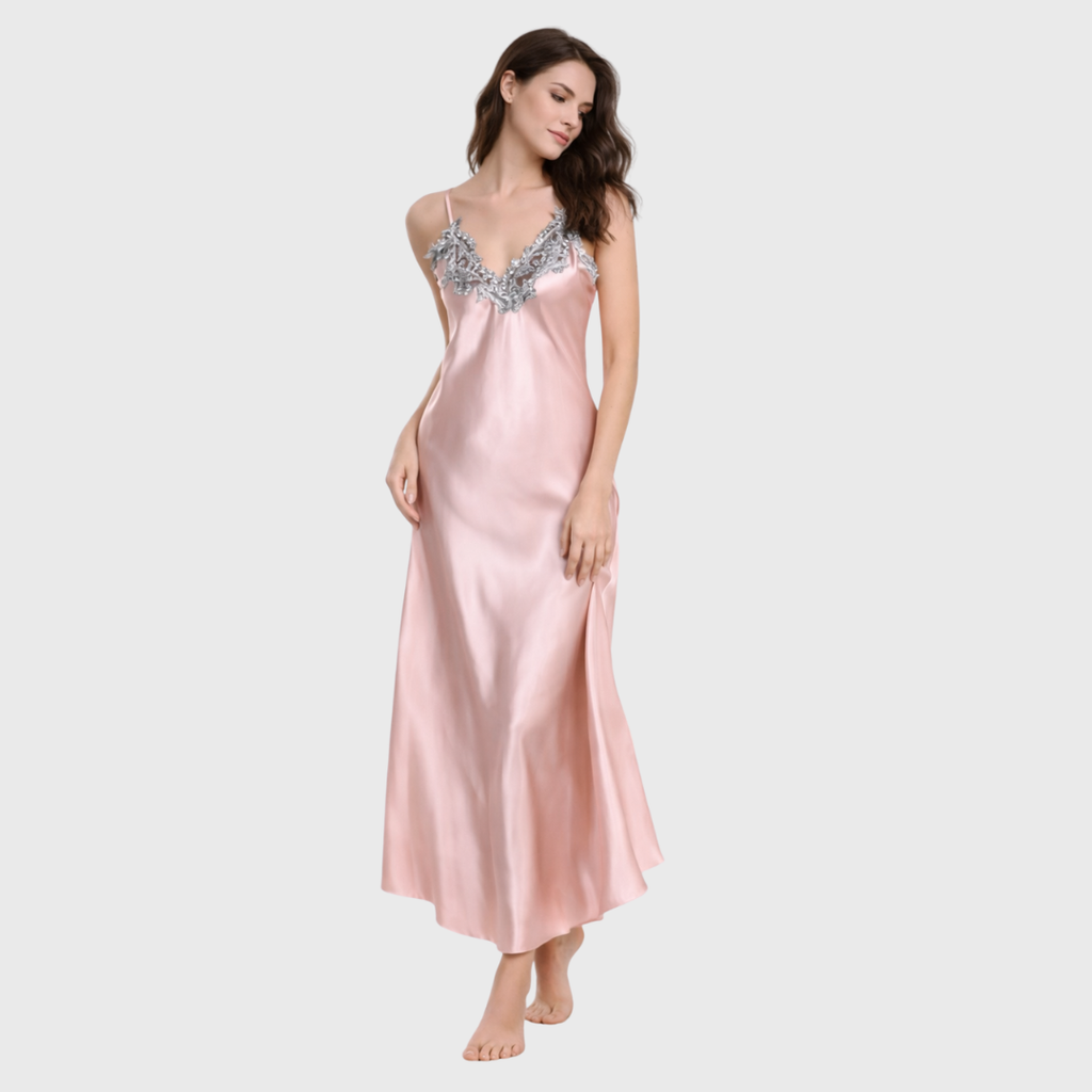 Satin Scarlet Reverie Nightgown