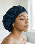 Nocturne Ribbons Satin Bonnet Navy