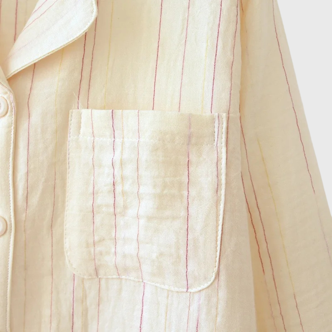 Linenstripe Pajama Set