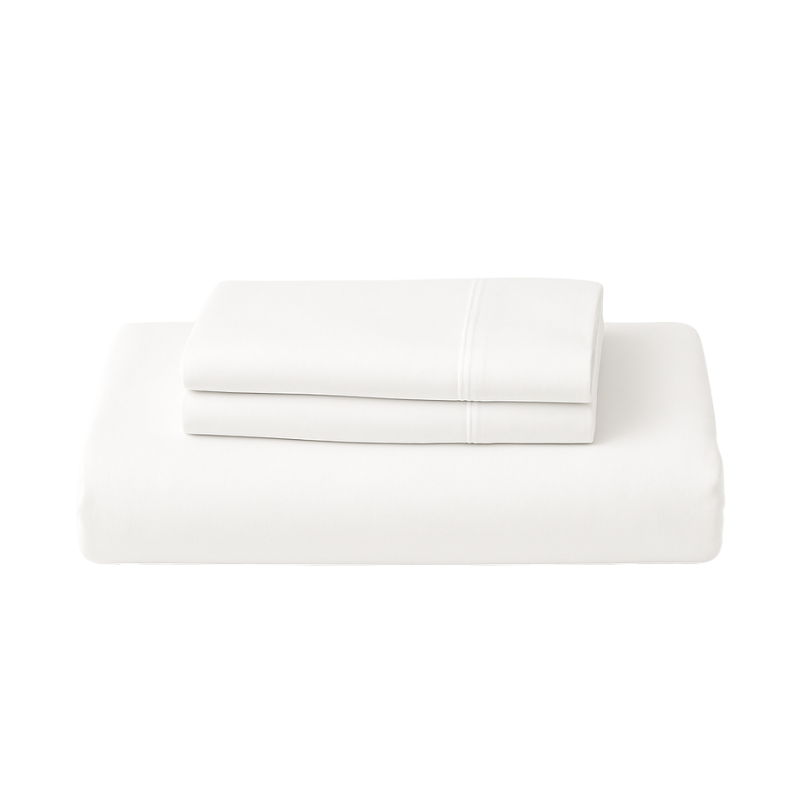Percale Cotton Fitted Bed Sheet Set