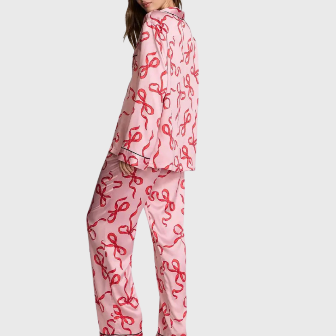 Satin Ribbonette Pajama Set