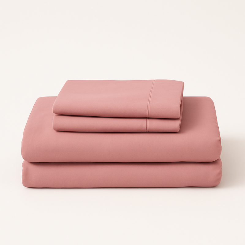 Percale Cotton Fitted Bed Sheet Set