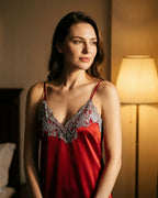 Satin Scarlet Reverie Nightgown
