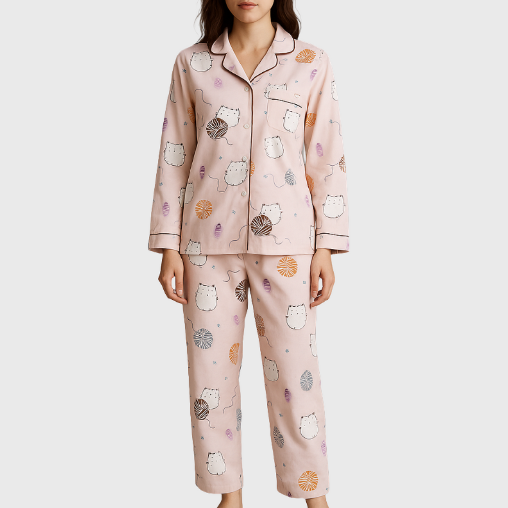 Whiskers and Yarn Pajama Set