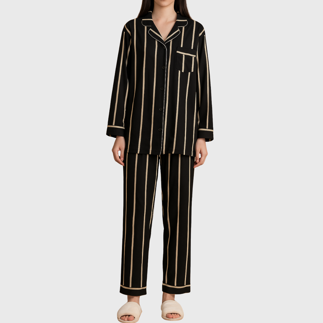 Midnight Stripe Pajama Set