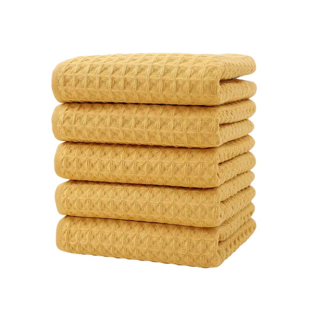 Cotton Waffle Sunset 5 Towels Set