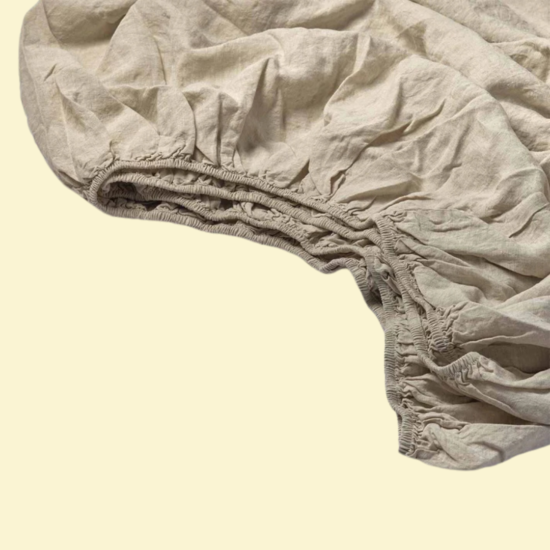 Linen Naked Fitted Bed Sheet