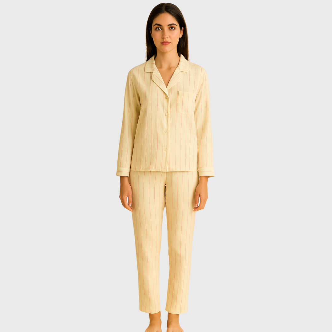 Linenstripe Pajama Set